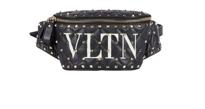 VLTN Small Rockstud Belt Bag, front view